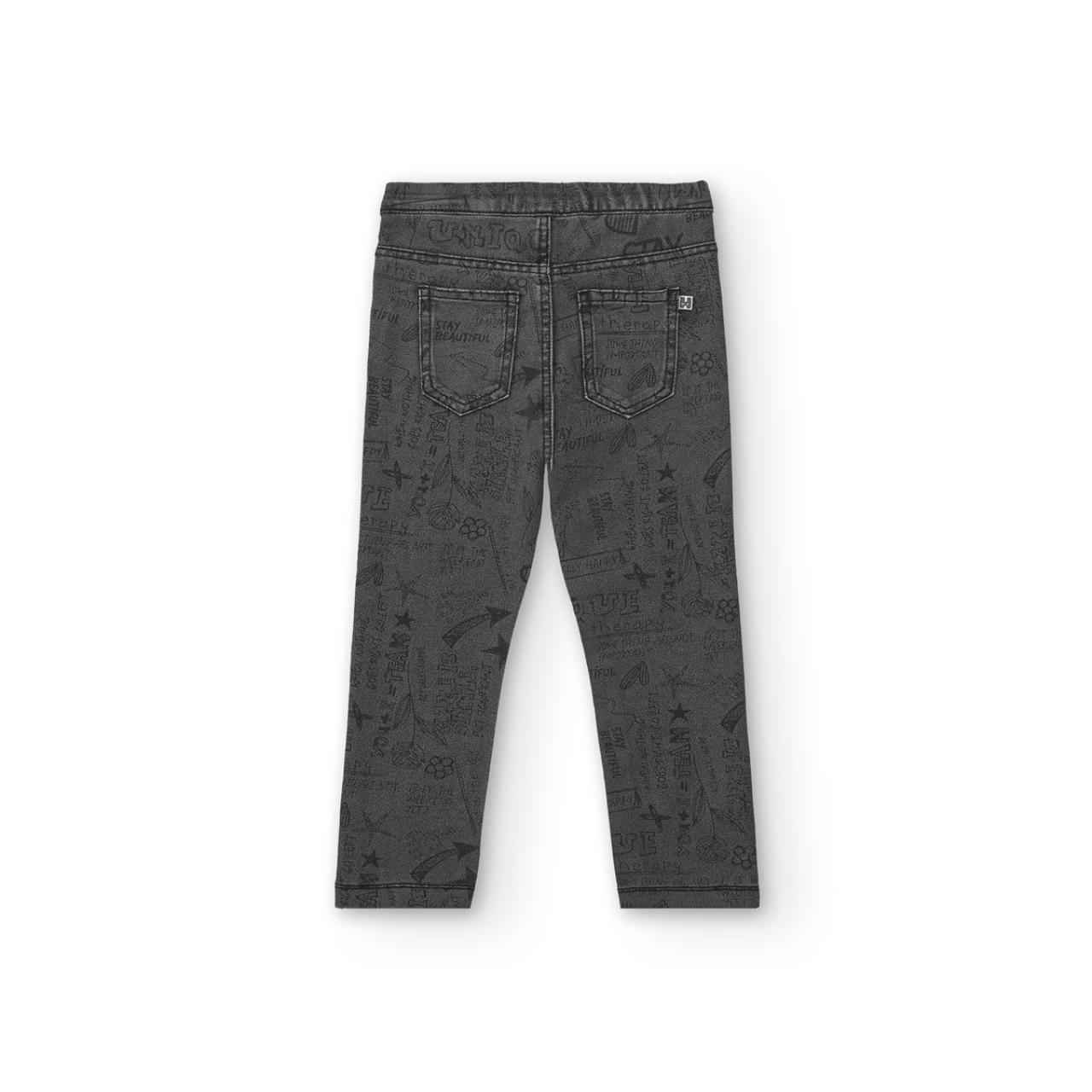 Παντελόνι τζιν κορίτσι NATH-KG07L702S3-Black φωτογραφία