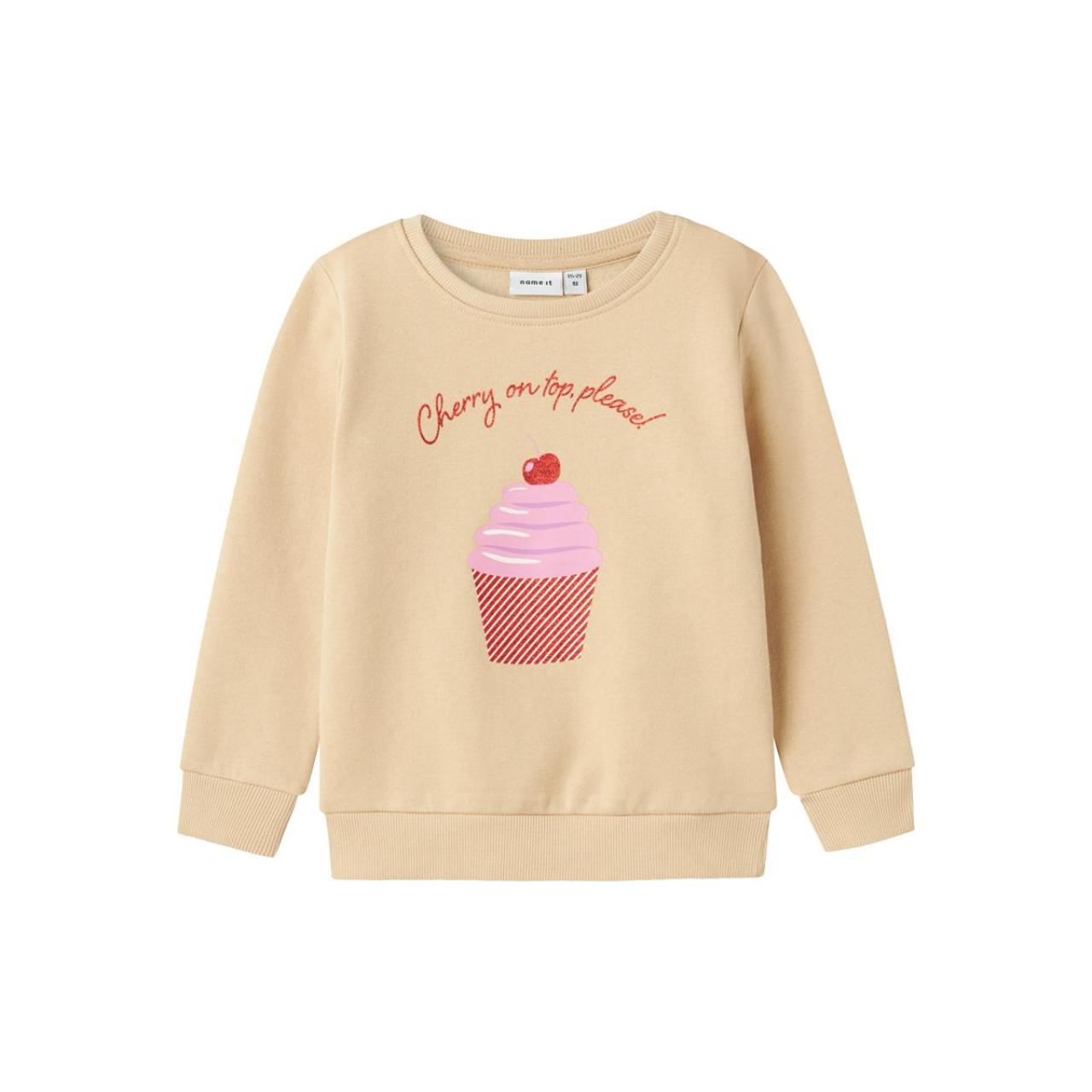 Name it Μπλούζα φούτερ κορίτσι name it-13231112-Irish Cream