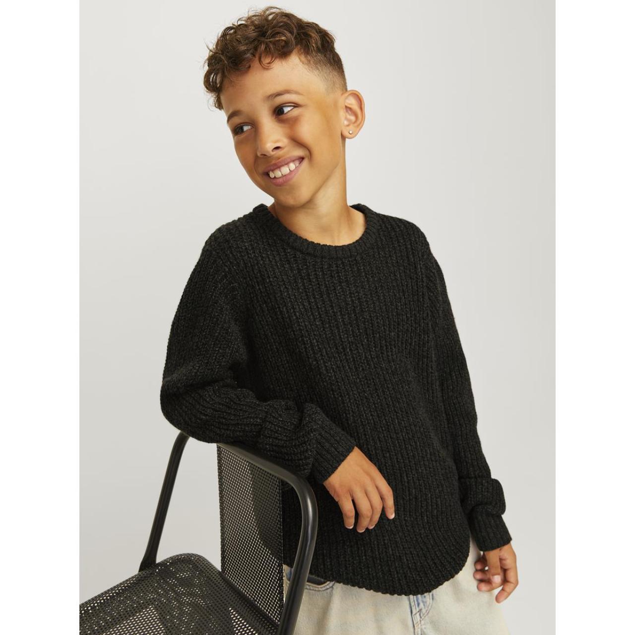 Μπλούζα πλεκτή αγόρι Jack & Jones-12267510-Black φωτογραφία