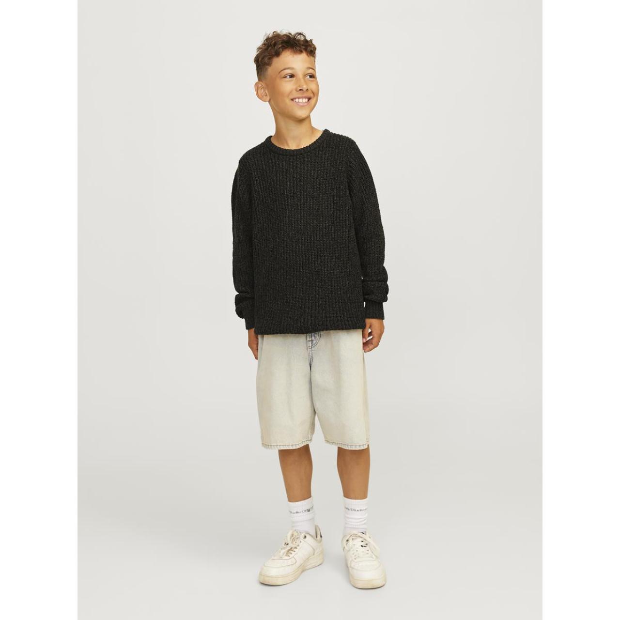 Μπλούζα πλεκτή αγόρι Jack & Jones-12267510-Black φωτογραφία