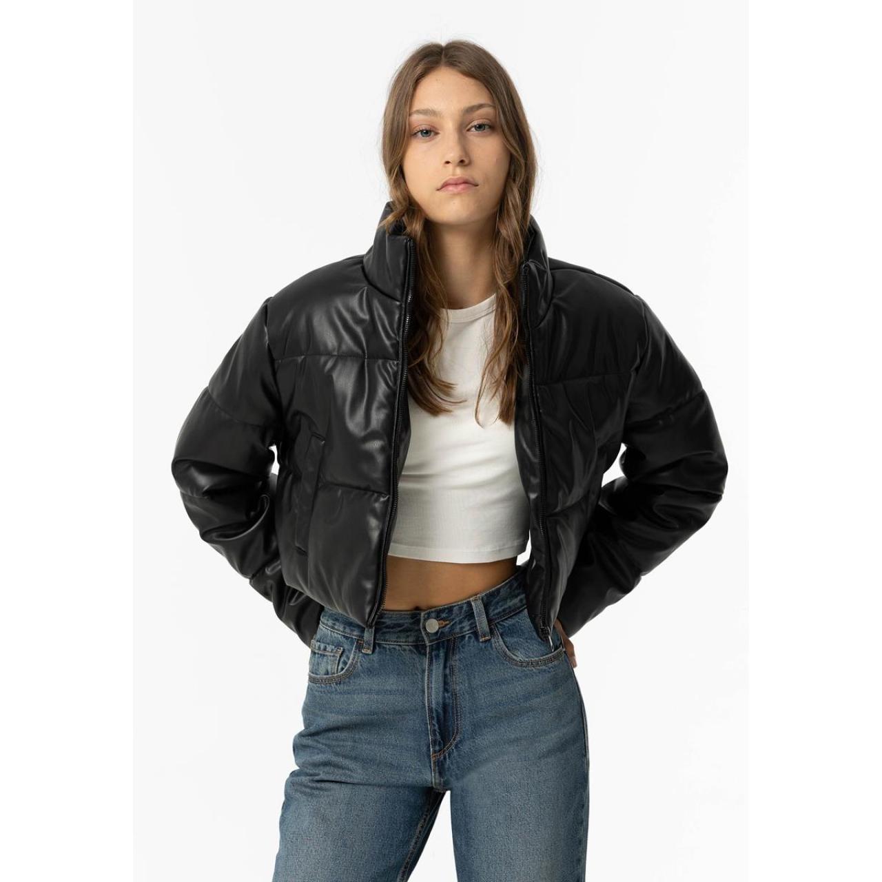 Μπουφάν συνθετικό δέρμα κορίτσι TIFFOSI-10056581-000-Black φωτογραφία