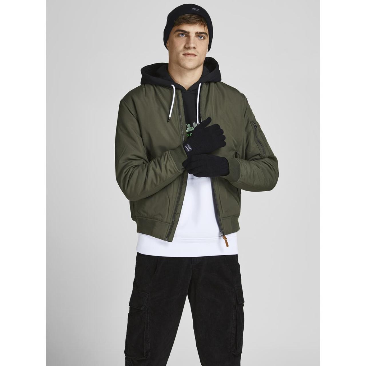Σετ σκούφος με γάντια αγόρι Jack & Jones-12228933-Black φωτογραφία