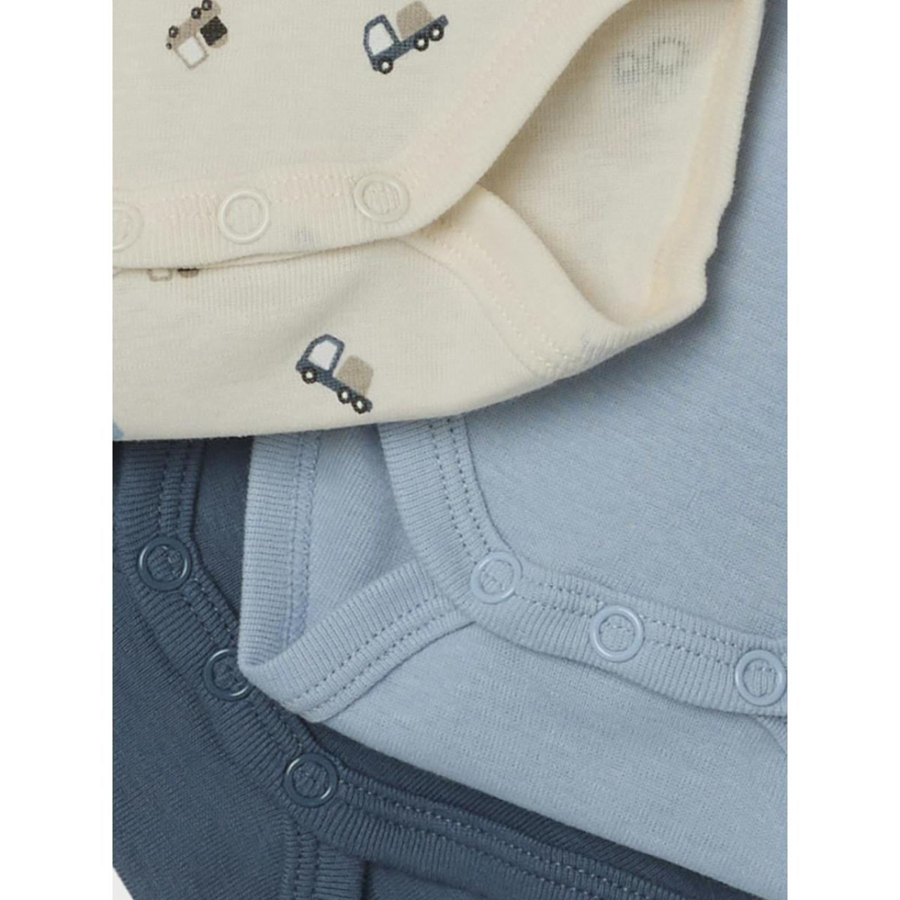 Φορμάκια σετ 3 τεμ. μπεμπέ αγόρι name it-13242192-Jet Stream-organic cotton