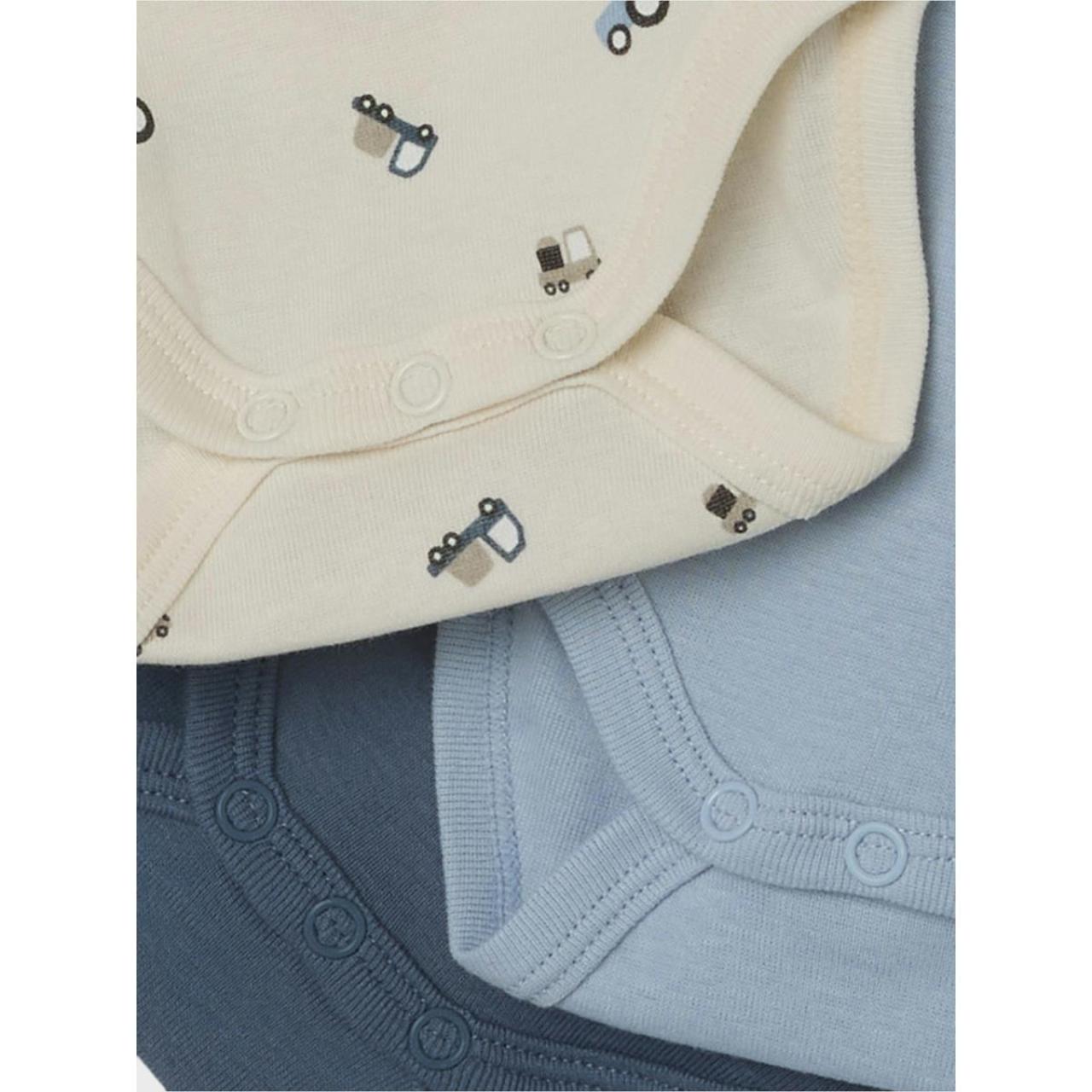 Φορμάκια εσώρουχα μπεμπέ σετ 3 τεμ. αγόρι name it-13240982-Jet Stream-organic cotton