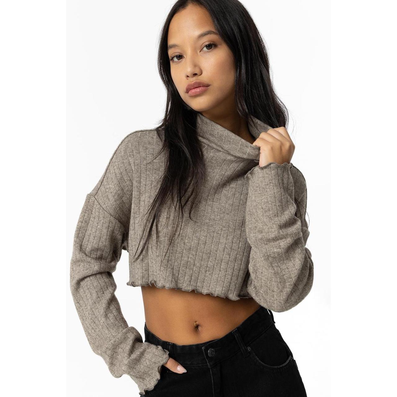 Μπλούζα crop πλεκτή κορίτσι TIFFOSI-10057184-060-Grey φωτογραφία