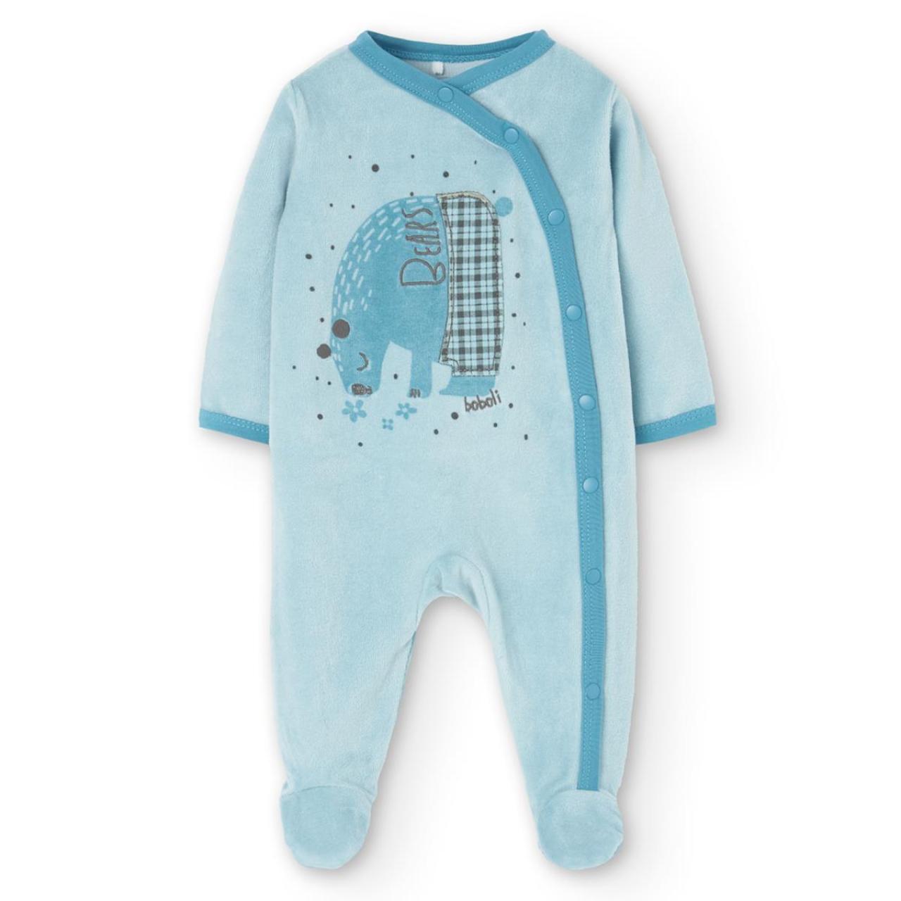 BOBOLI Φορμάκι βελουτέ αγόρι Boboli-109178-2597-Ciel