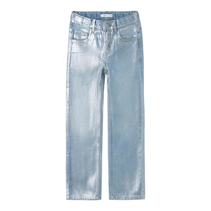 Παντελόνι τζίν γυαλιστερό κορίτσι name it-13233880-Light Blue Denim