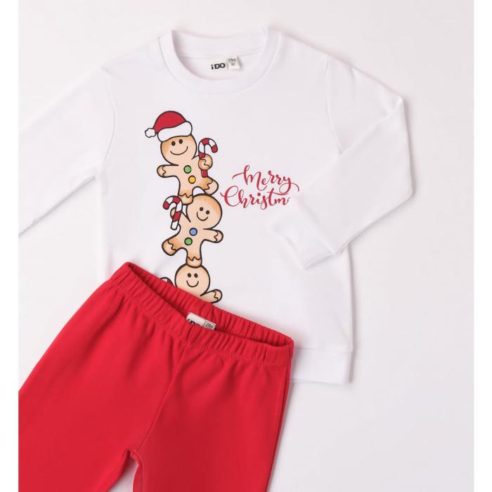 Πιτζάμα μακό Christmas unisex-I DO-4.7675-0112-White