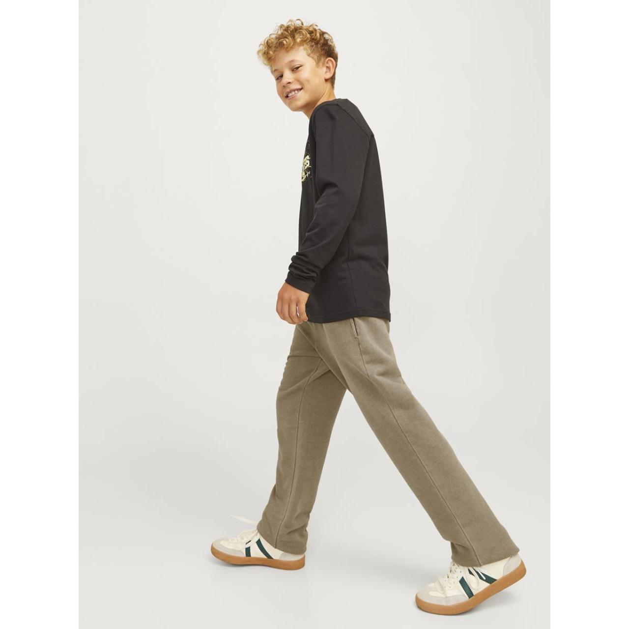 Παντελόνι φούτερ αγόρι JACK & JONES-12274794-Silver Sage φωτογραφία