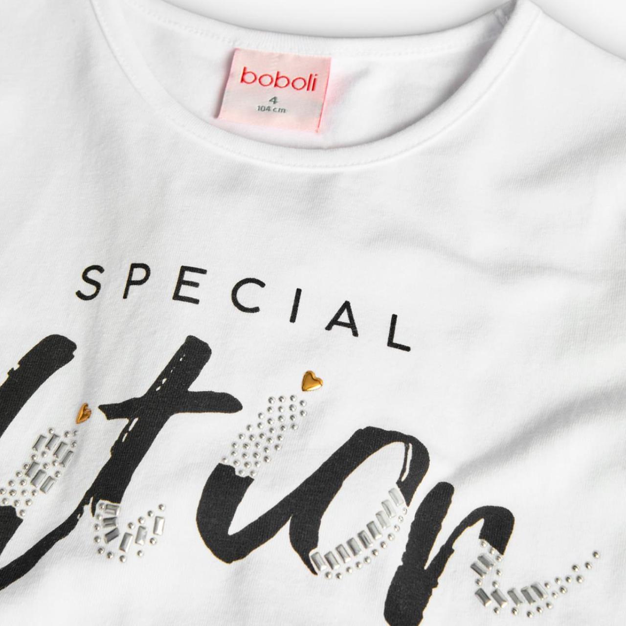 Μπλούζα μακό κορίτσι Boboli-441010-1100-White φωτογραφία