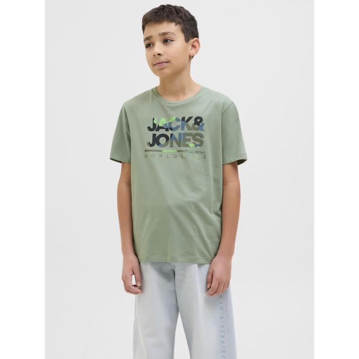 Μπλούζα μακό αγόρι JACK & JONES-12259476-Iceberg Green