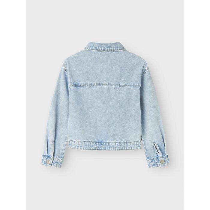 Μπουφάν τζιν κορίτσι name it-13237177-Light Blue Bleached Denim