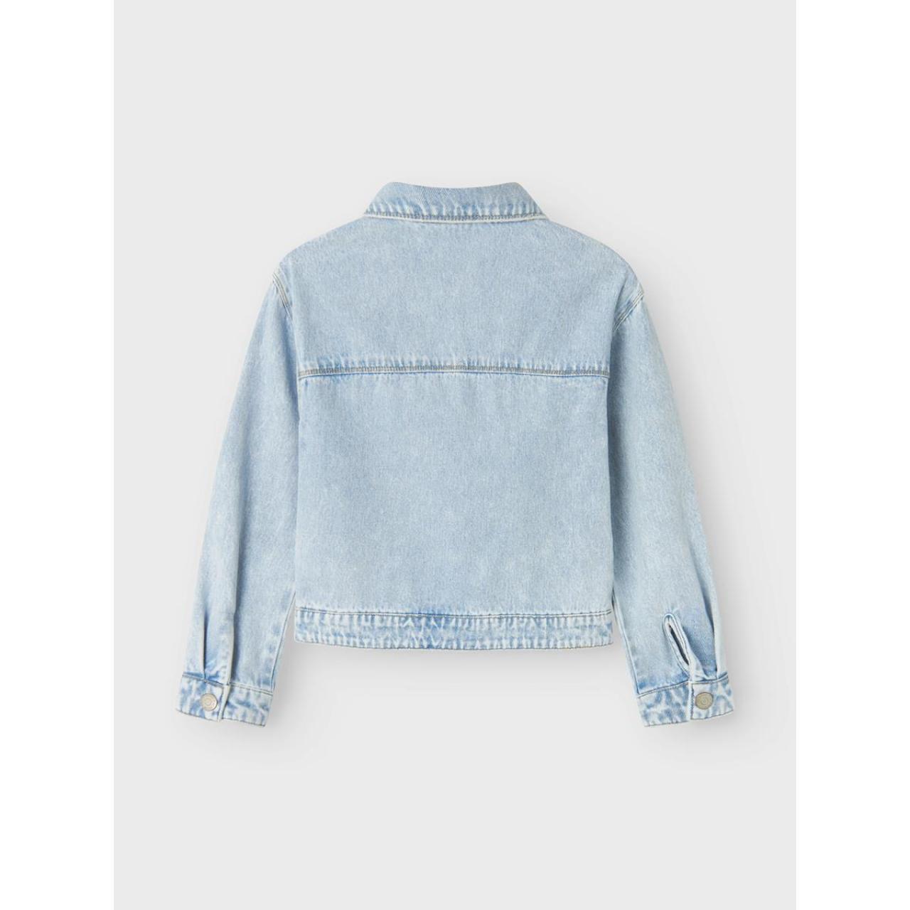 Μπουφάν τζιν κορίτσι name it-13237177-Light Blue Bleached Denim φωτογραφία