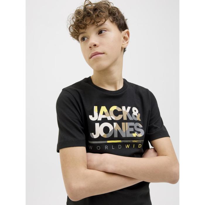 Μπλούζα μακό αγόρι JACK & JONES-12259476-Black