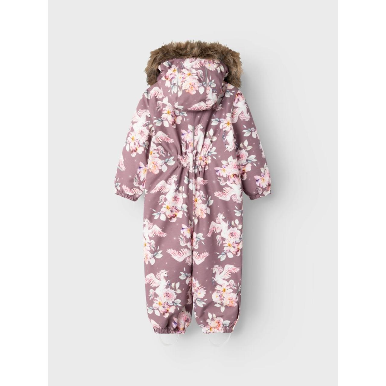 Μπουφάν ολόσωμο χιονιού κορίτσι name it-13230586-Grape Shake