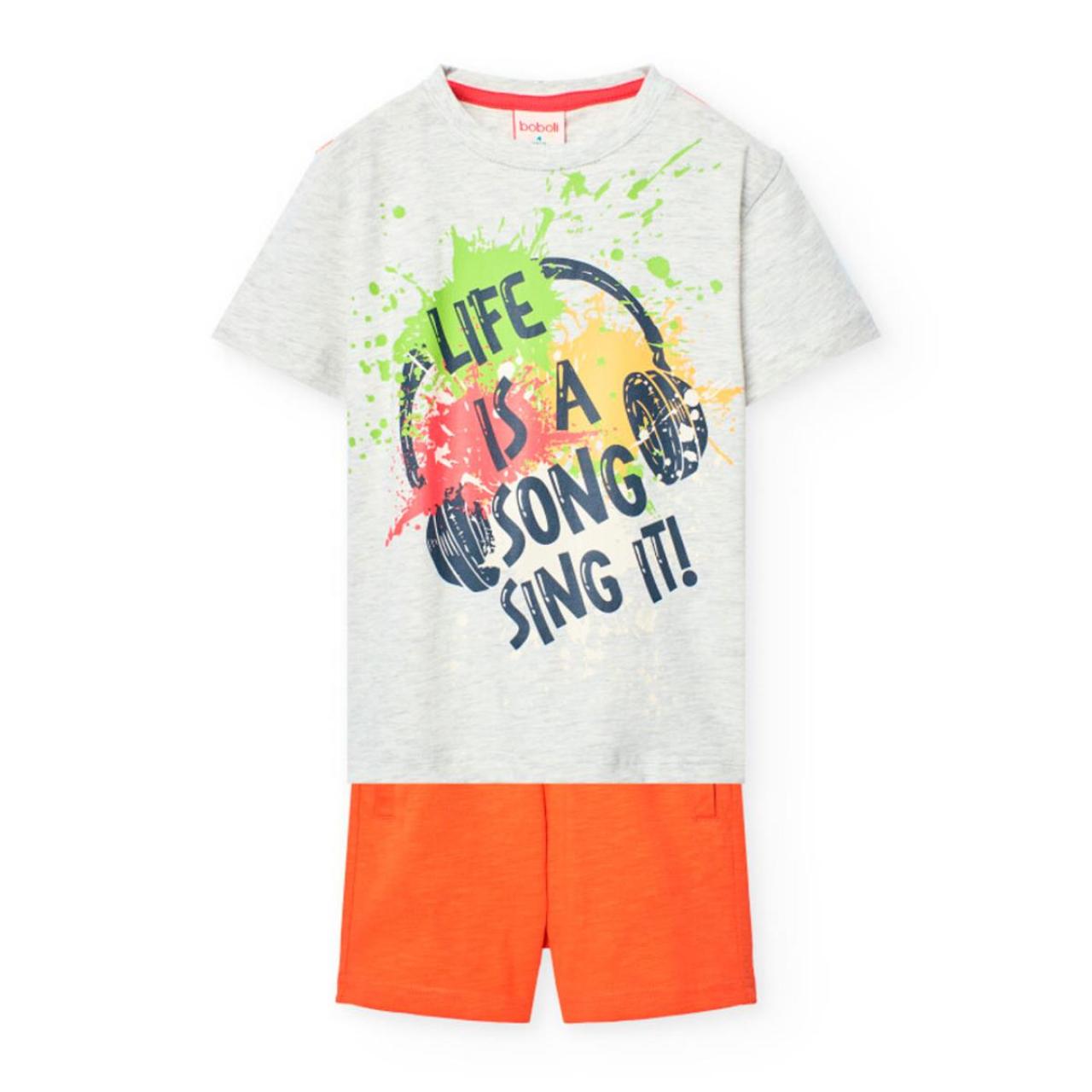 BOBOLI Σετ μακό αγόρι Boboli-521165-5172-Grey