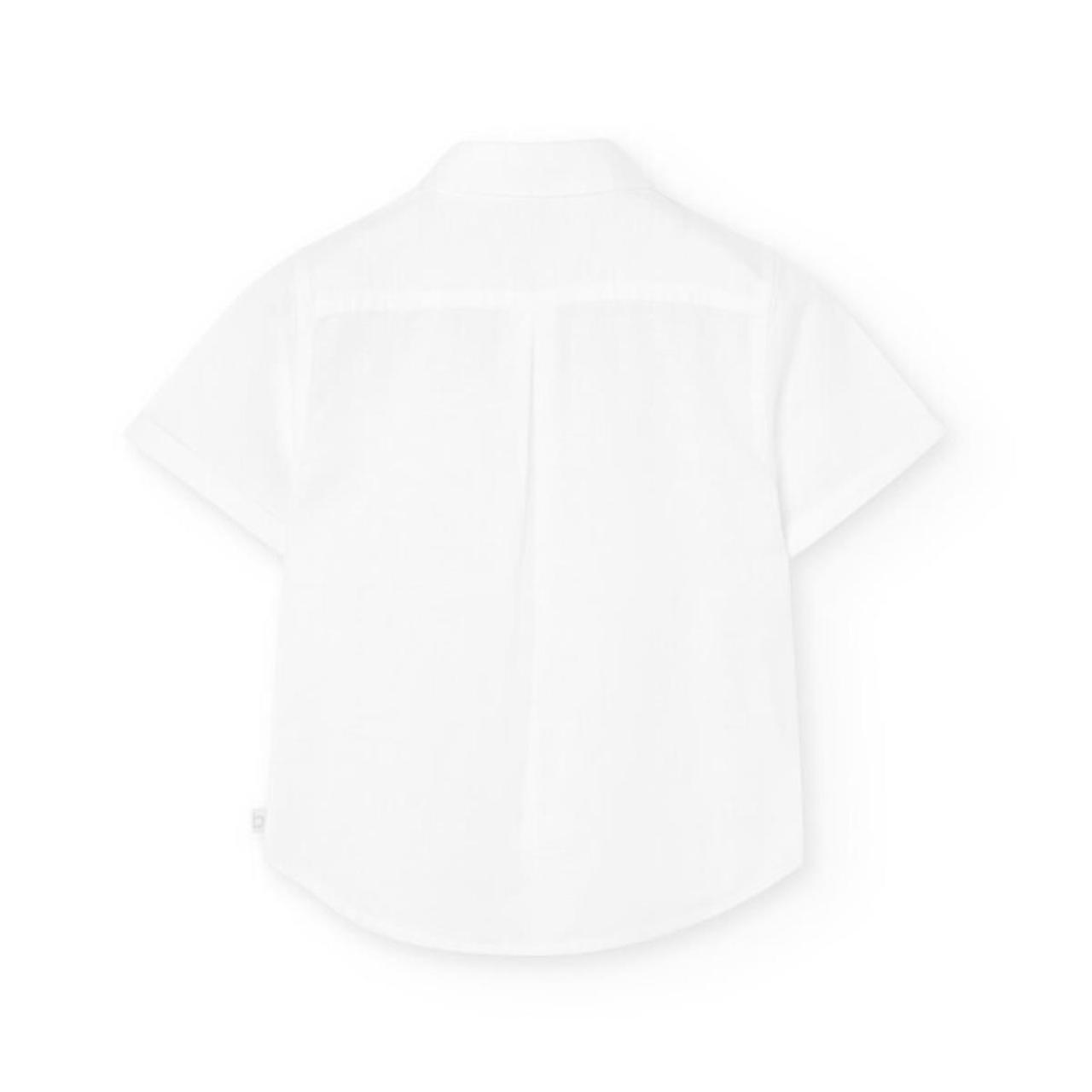 Πουκάμισο λινό αγόρι Boboli-731281-1100-White φωτογραφία
