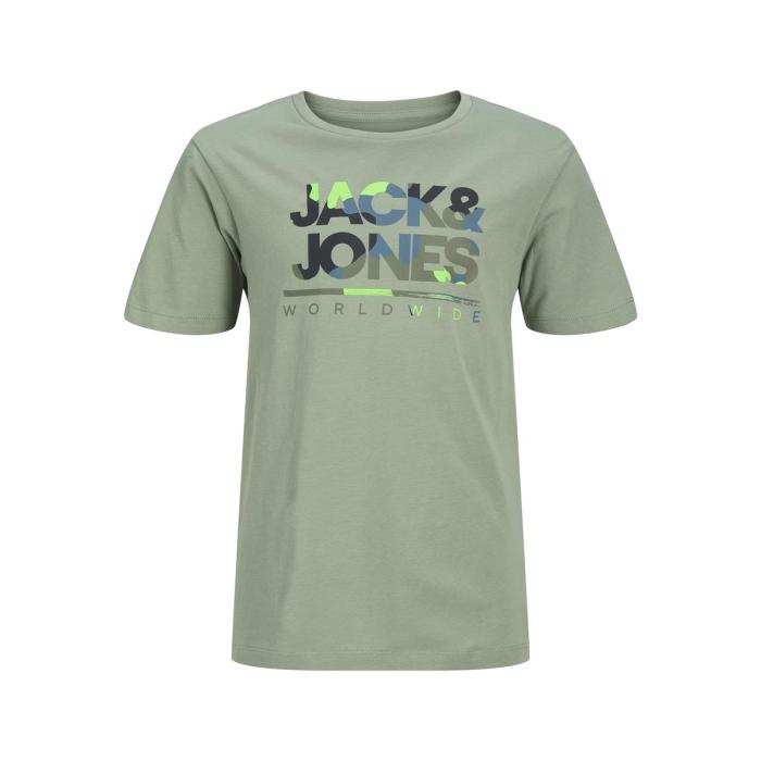 Μπλούζα μακό αγόρι JACK & JONES-12259476-Iceberg Green