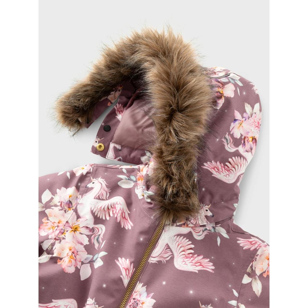 Μπουφάν ολόσωμο χιονιού κορίτσι name it-13230586-Grape Shake