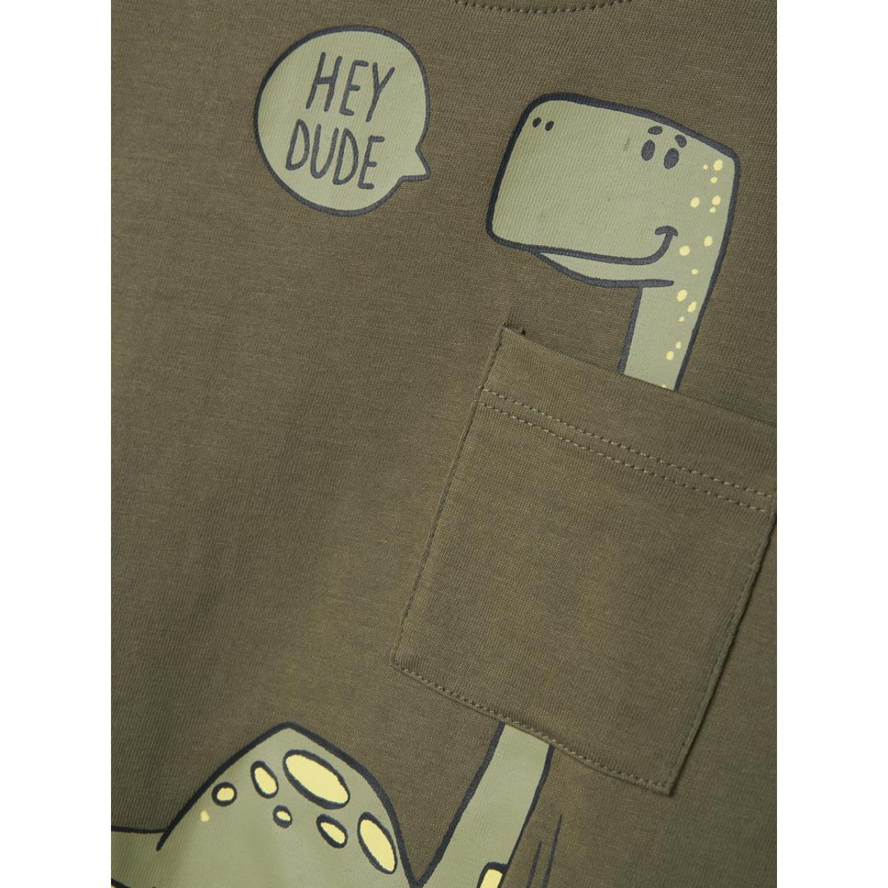 Μπλούζα μακό αγόρι name it-13238183-Dusty Olive φωτογραφία