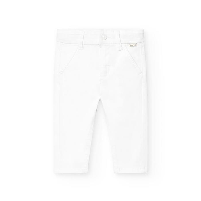 Παντελόνι chino υφασμάτινο αγόρι Bobol-711155-1100-White