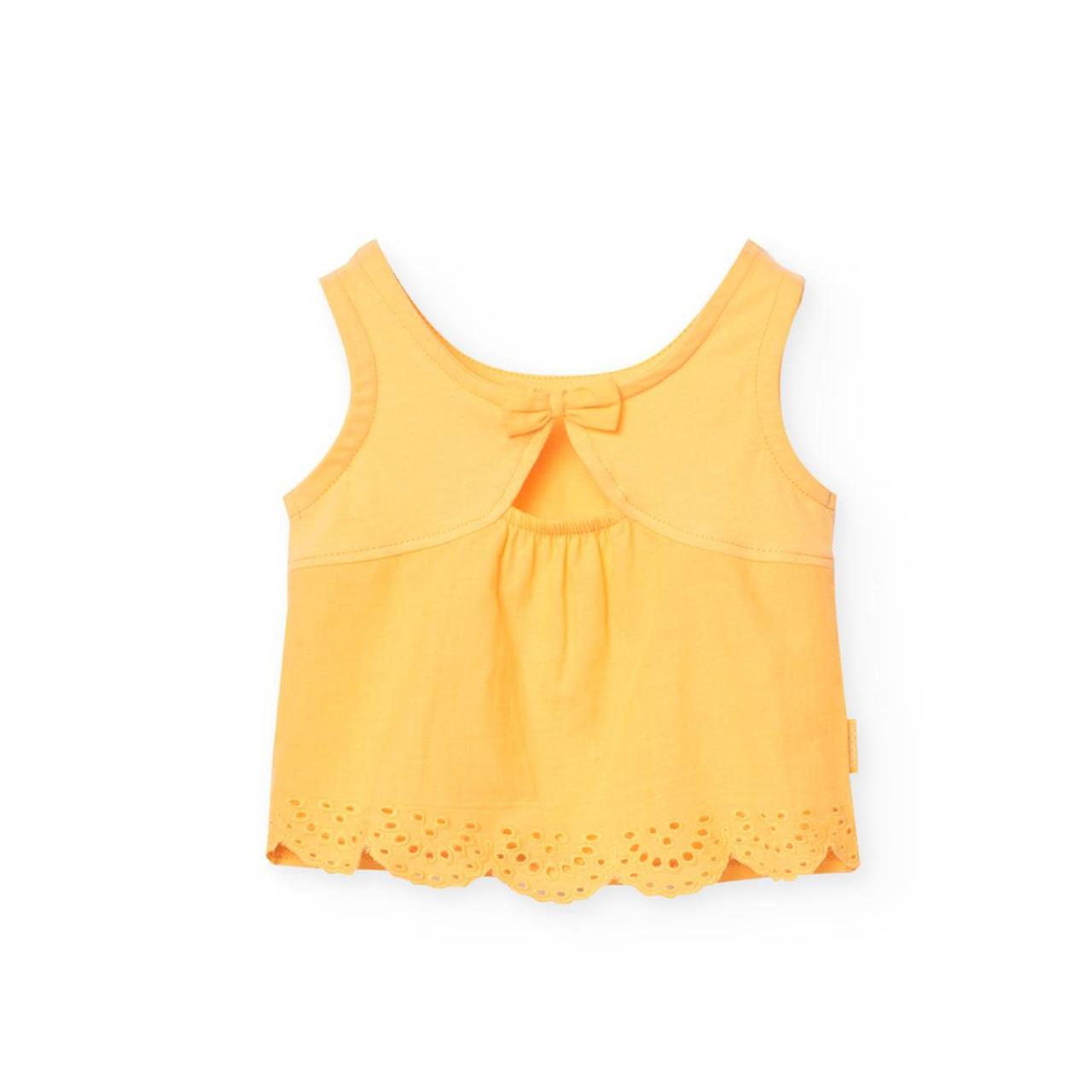 Μπλούζα μακό κορίτσι Boboli-221049-1211-Yellow φωτογραφία