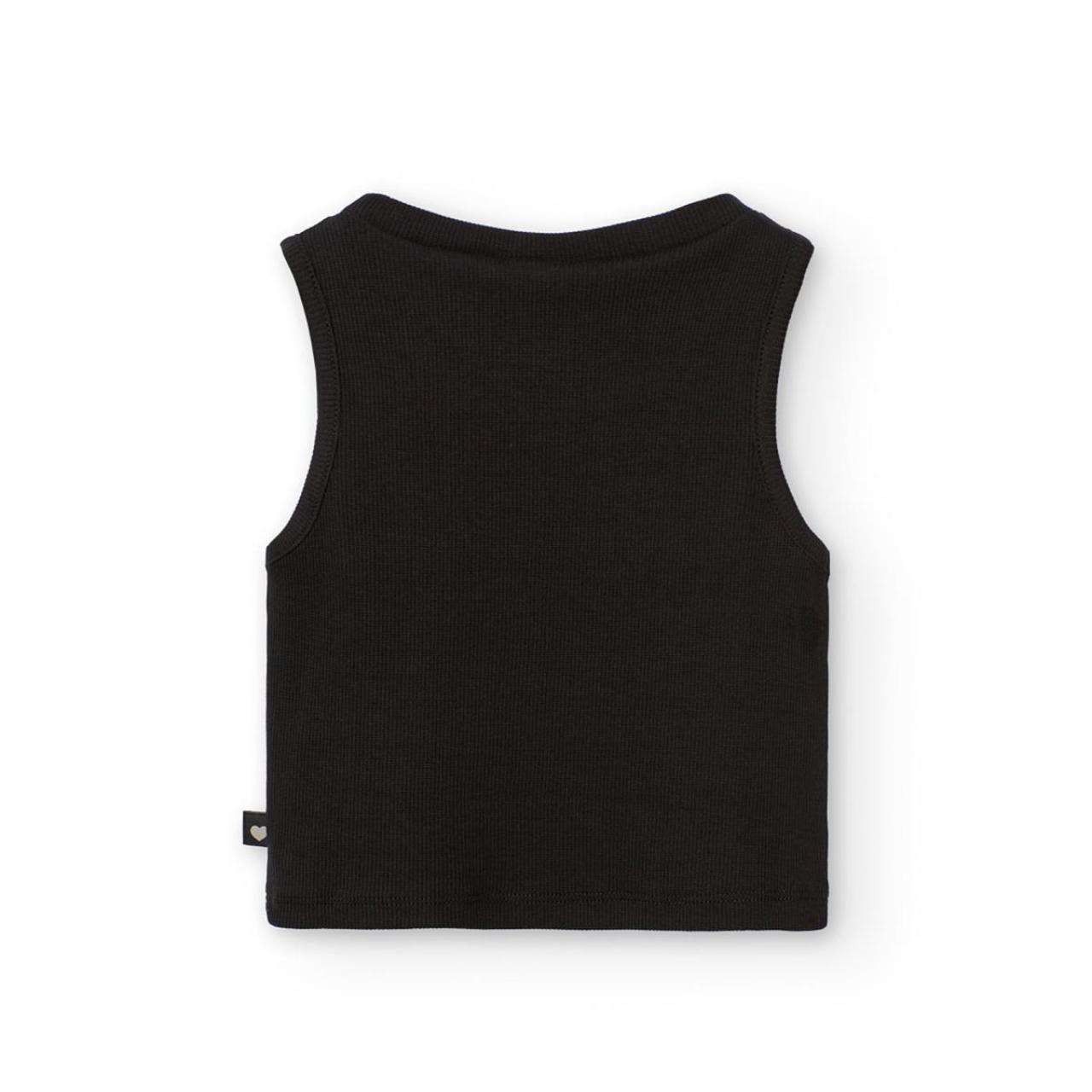 Μπλούζα μακό ριμπ κορίτσι Boboli-491048-890-Black φωτογραφία