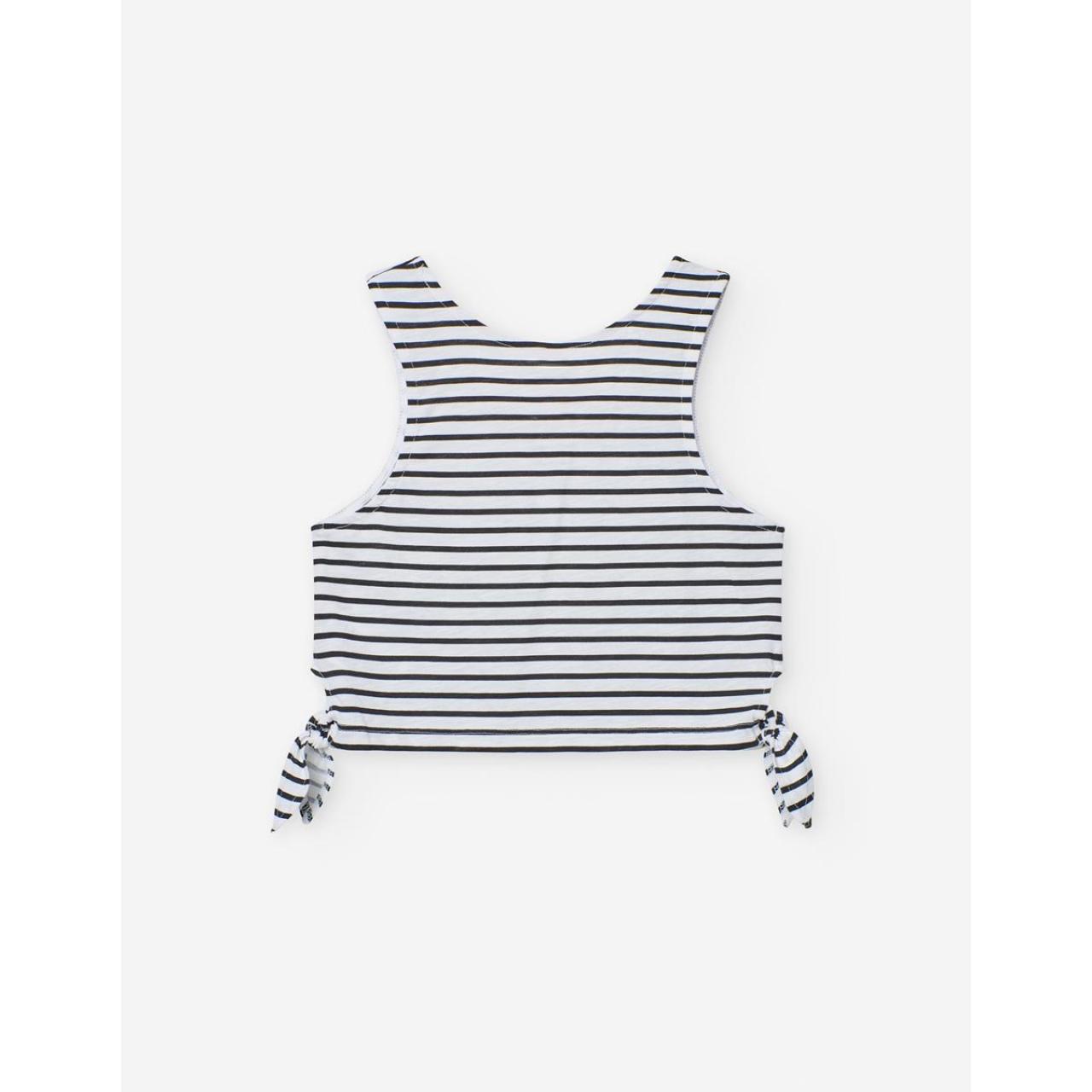 Μπλούζα μακό crop κορίτσι Losan-LJGAP0103_25025-WHITE φωτογραφία