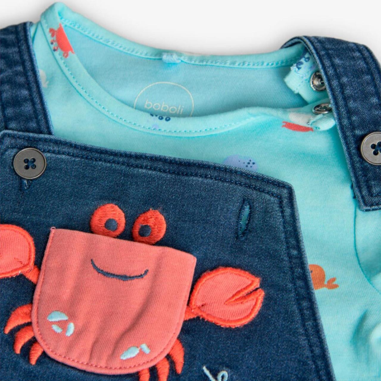 Σετ σαλοπέτα μπεμπέ αγόρι Boboli-101147-9561-Blue φωτογραφία
