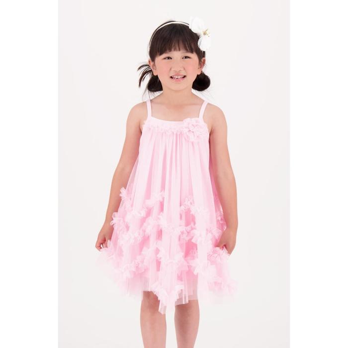 Φόρεμα τούλι κορίτσι Angel's Face-Zigzag Tulle Dress-Fairy Pink