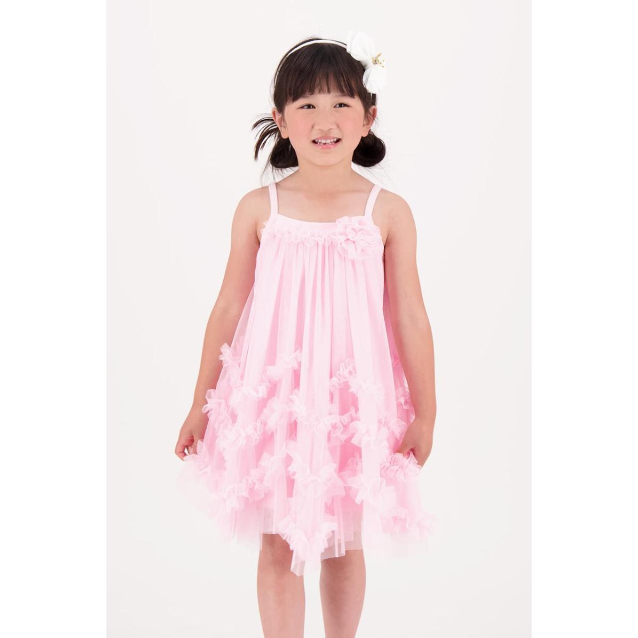 Angel's Face Φόρεμα τούλι κορίτσι Angel's Face-Zigzag Tulle Dress-Fairy Pink