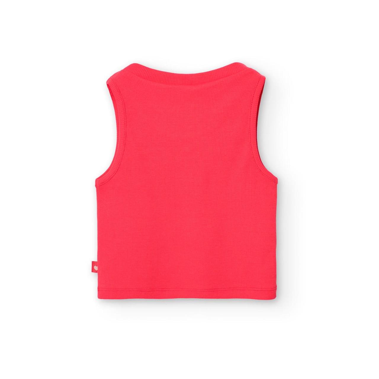 Μπλούζα μακό ριμπ κορίτσι Boboli-491048-3895-Fuchsia φωτογραφία
