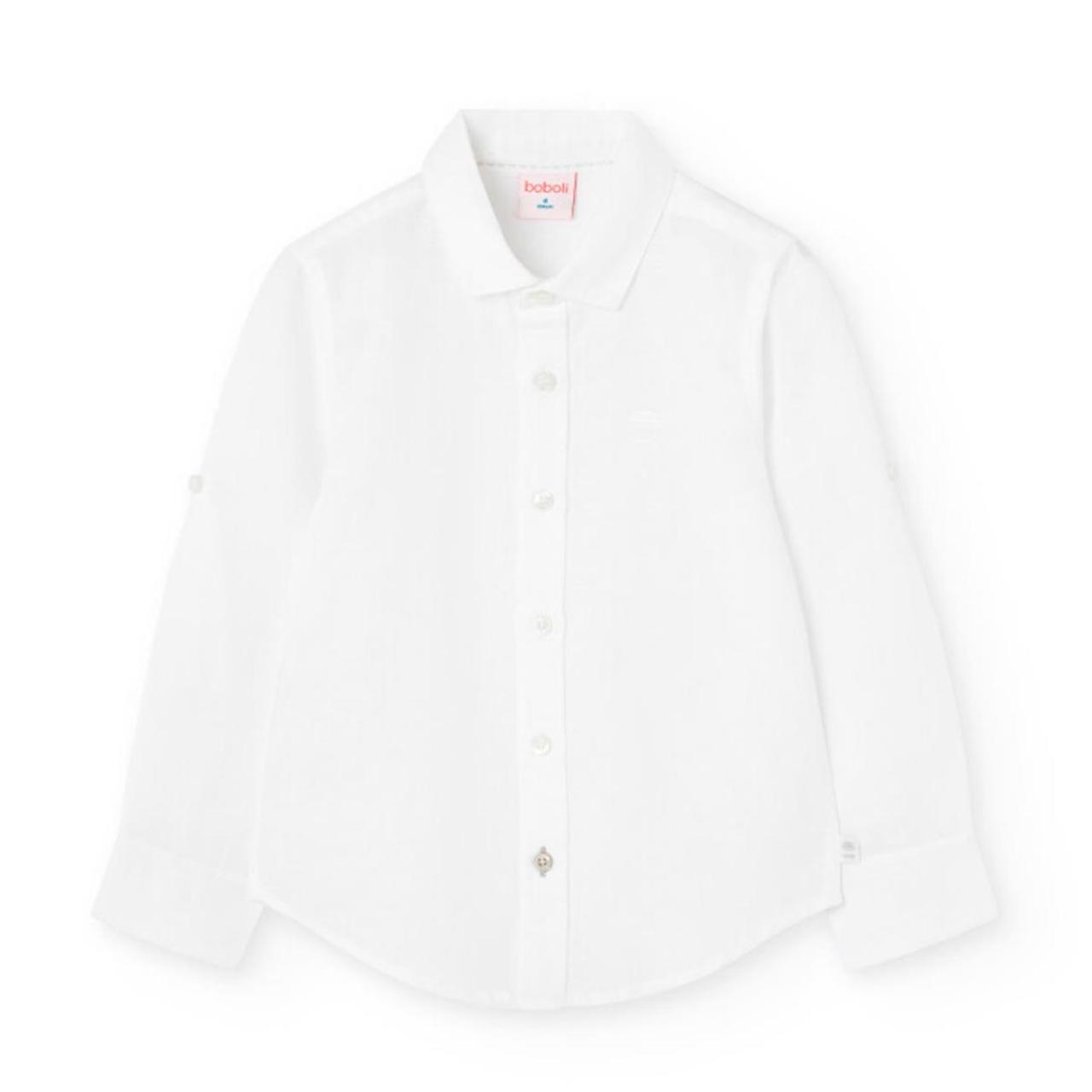 BOBOLI Πουκάμισο λινό αγόρι Boboli-731034-1100-White