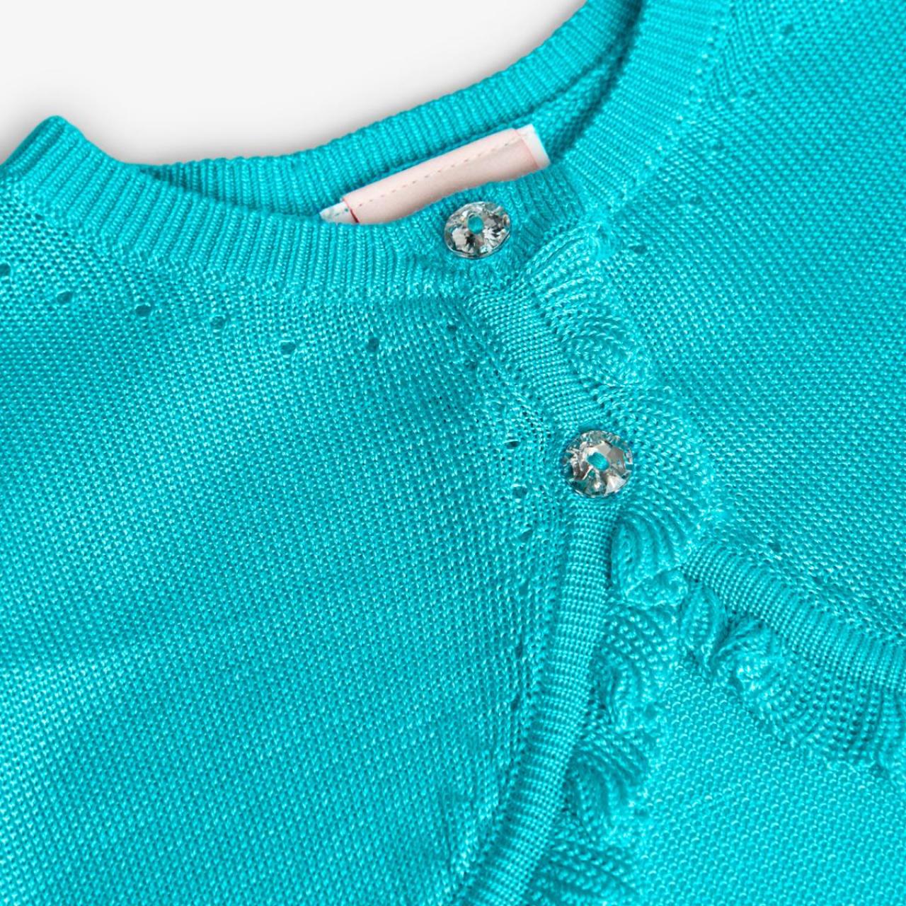 Ζακέτα-μπολερό πλεκτή κορίτσι Boboli-701312-2617-Turquoise φωτογραφία