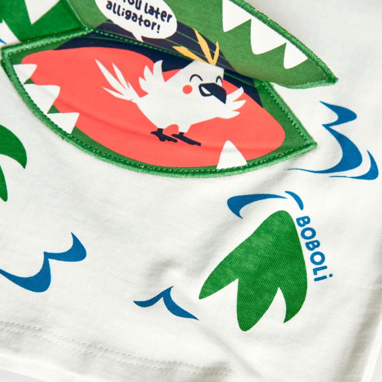 Μπλούζα μακό αγόρι Boboli-301060-1111-White