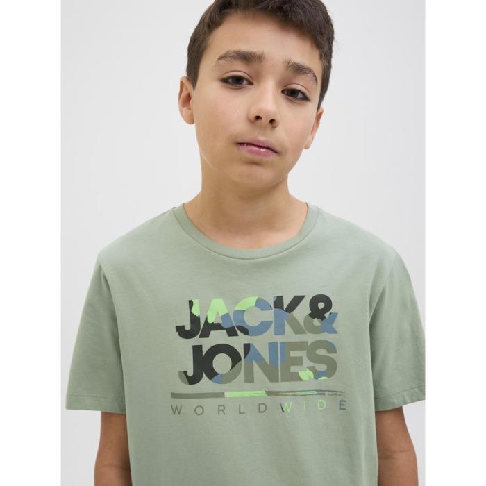 Μπλούζα μακό αγόρι JACK & JONES-12259476-Iceberg Green