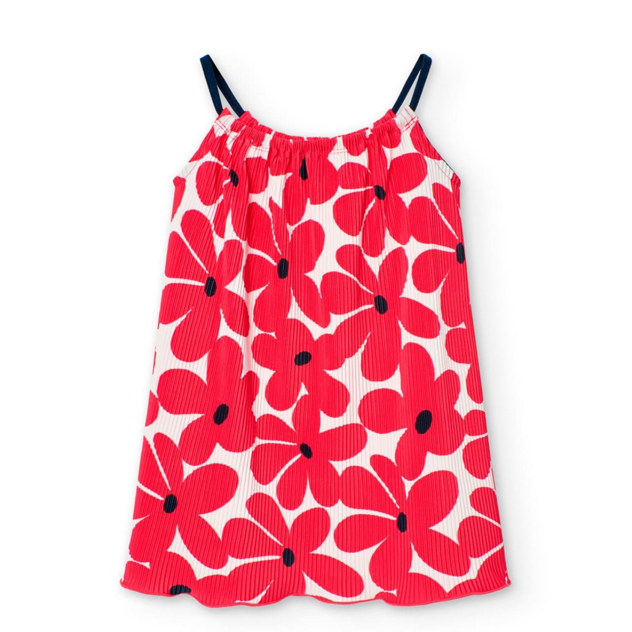BOBOLI Φόρεμα πλισέ ελαστικό κορίτσι Boboli-411084-9606-Red