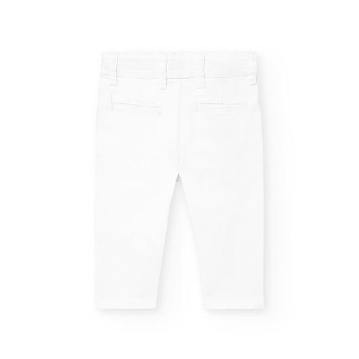 Παντελόνι chino υφασμάτινο αγόρι Bobol-711155-1100-White