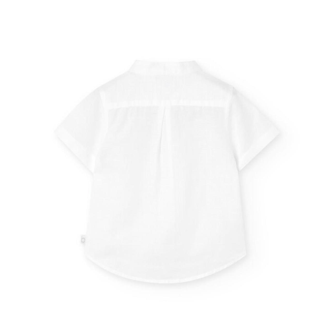 Πουκάμισο λινό αγόρι Boboli-711076-1100-White φωτογραφία