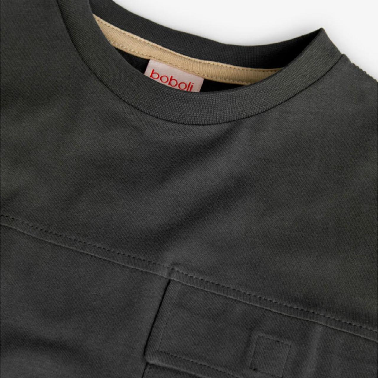 Μπλούζα μακό αγόρι Boboli-511041-8116-Anthracite φωτογραφία