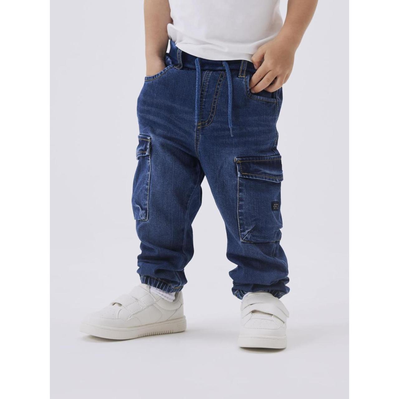 Παντελόνι τζιν cargo αγόρι name it-13224943-Dark Blue Denim φωτογραφία