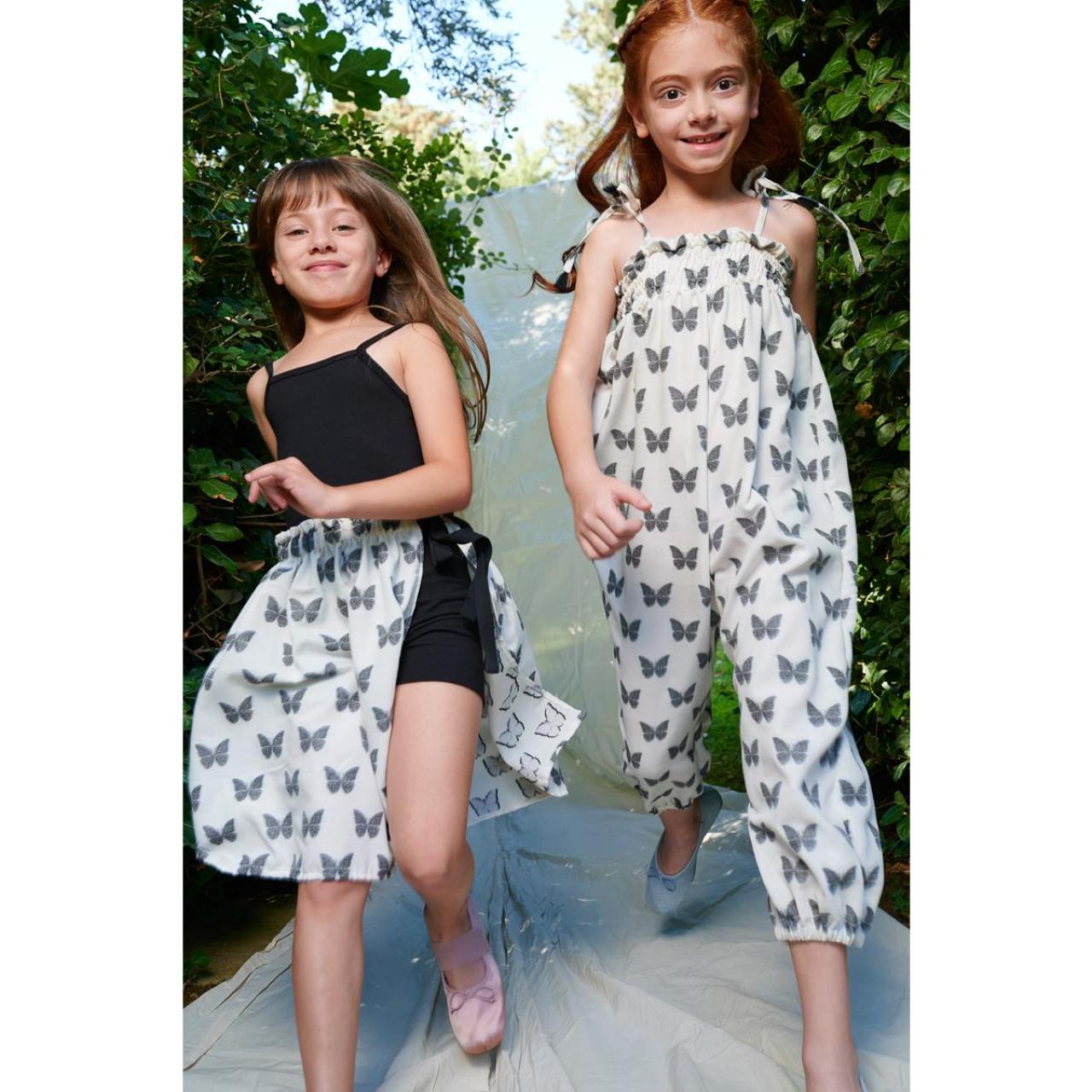 Φόρμα ολόσωμη υφασμάτινη κορίτσι two in a castle-T6014-BLACK φωτογραφία