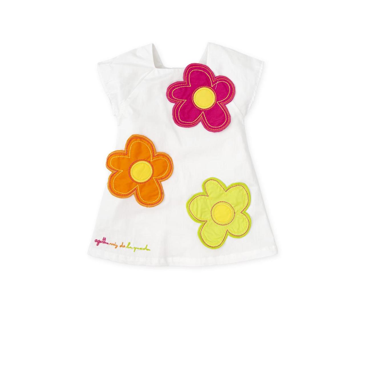 AGATHA RUIZ DE LA PRADA Φόρεμα υφασμάτινο κορίτσι Agatha Ruiz De La Prada-8211S25-Optical White