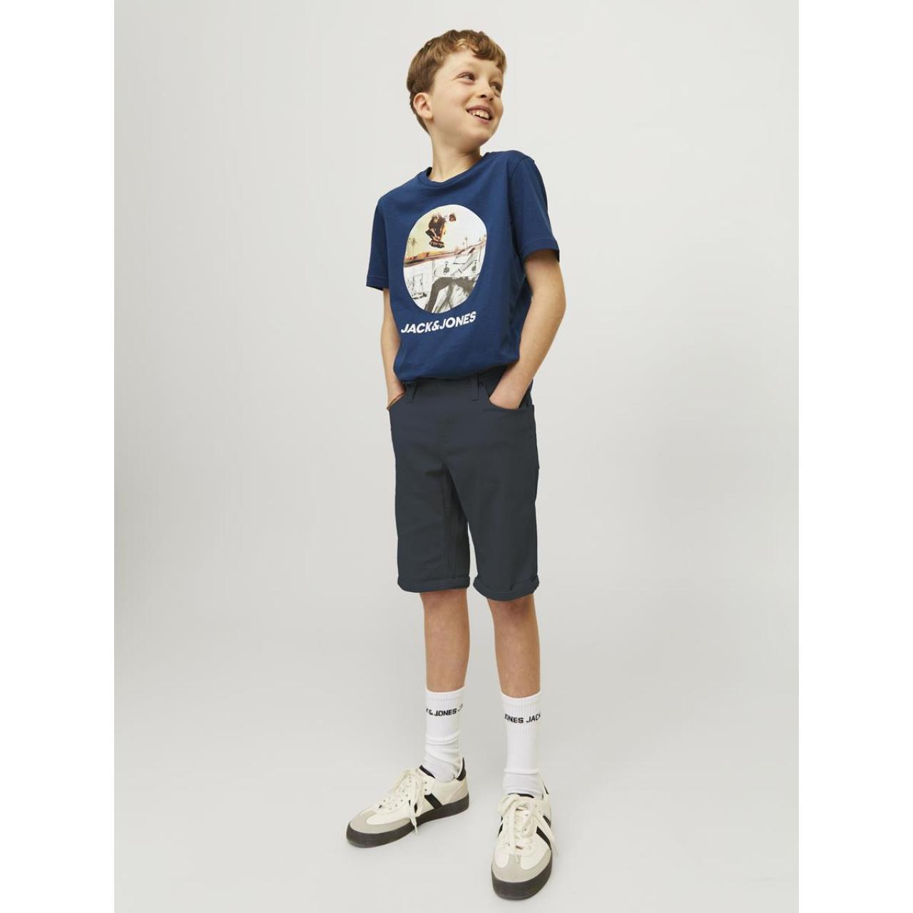 Βερμούδα υφασμάτινη αγόρι JACK & JONES-12224629-Navy Blazer