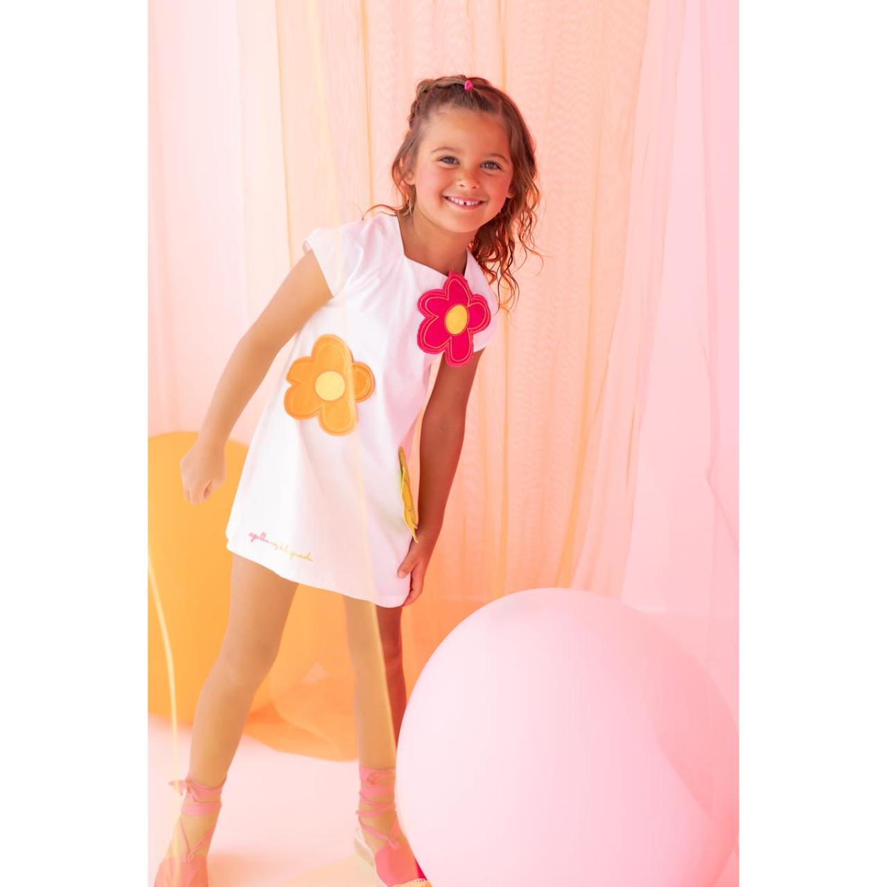 Φόρεμα υφασμάτινο κορίτσι Agatha Ruiz De La Prada-8211S25-Optical White φωτογραφία