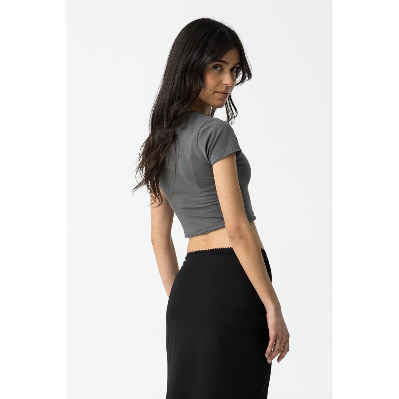 Μπλούζα μακό crop κορίτσι Tiffosi-10054175-080-Grey φωτογραφία