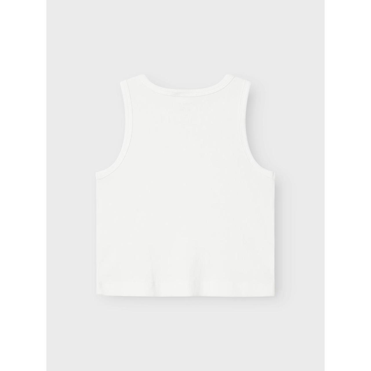 Μπλούζα μακό ριμπ κορίτσι name it-13236672-Bright White-organic cotton φωτογραφία