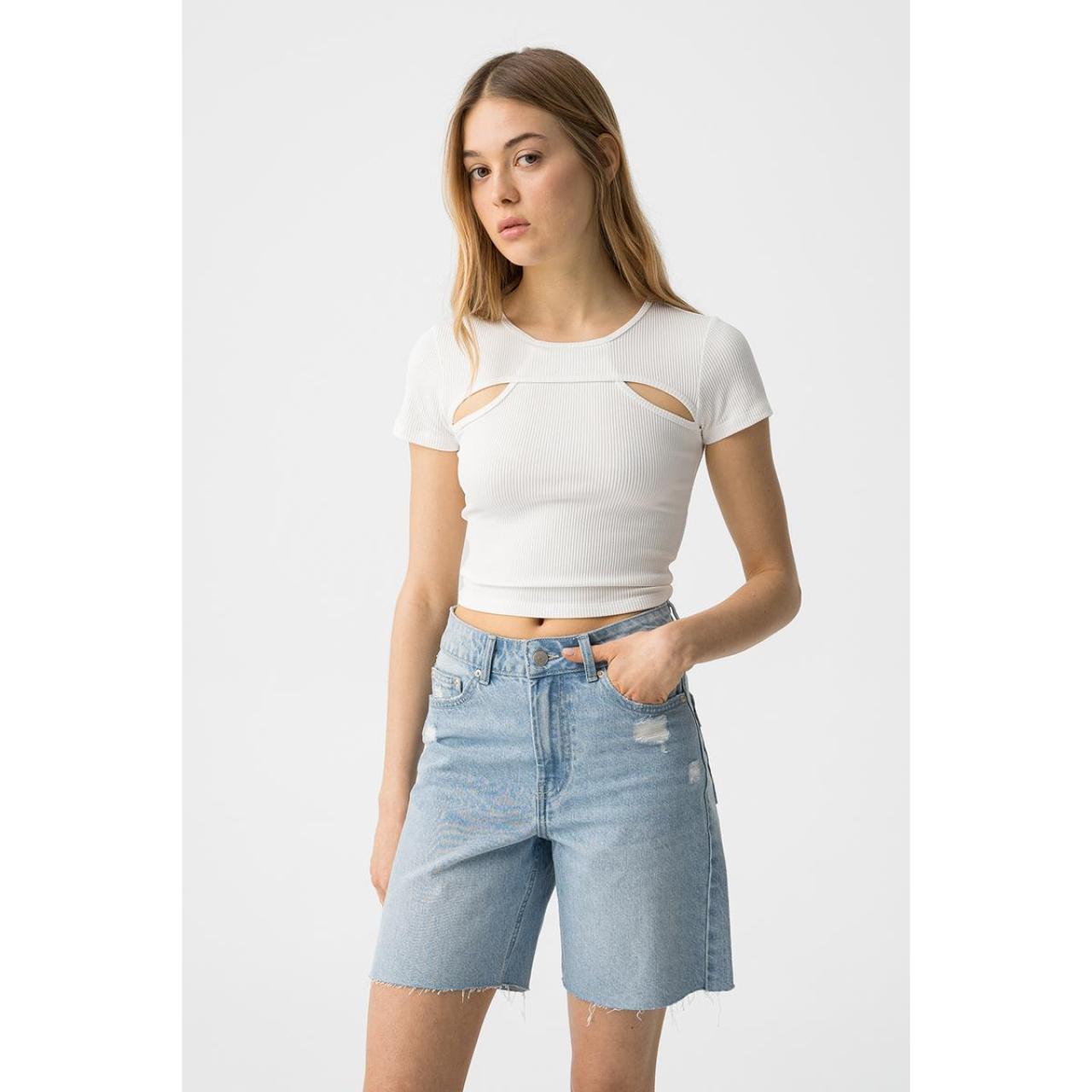 Βερμούδα τζιν κορίτσι Tiffosi-10059417-C20-Blue Denim φωτογραφία