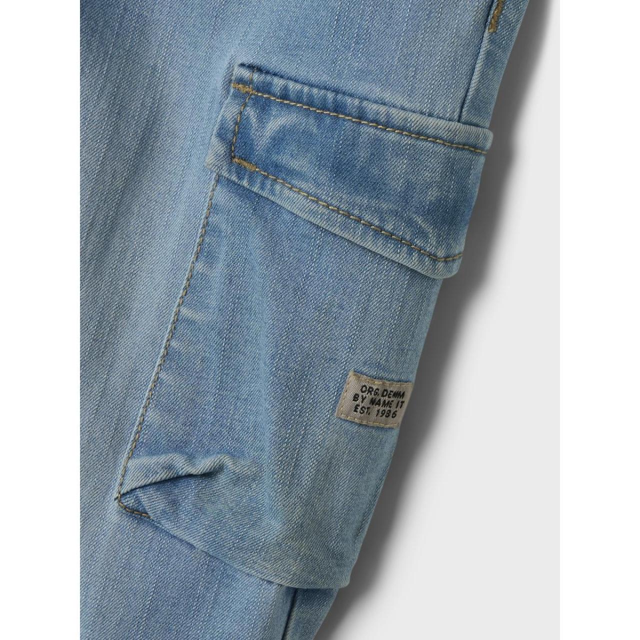 Παντελόνι τζιν cargo αγόρι name it-13224943-Medium Blue Denim φωτογραφία