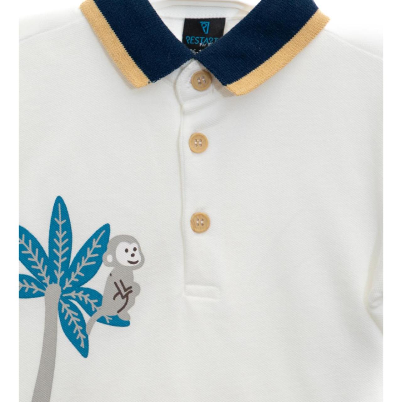 Σετ μπεμπέ αγόρι Restart-25/10267-White φωτογραφία